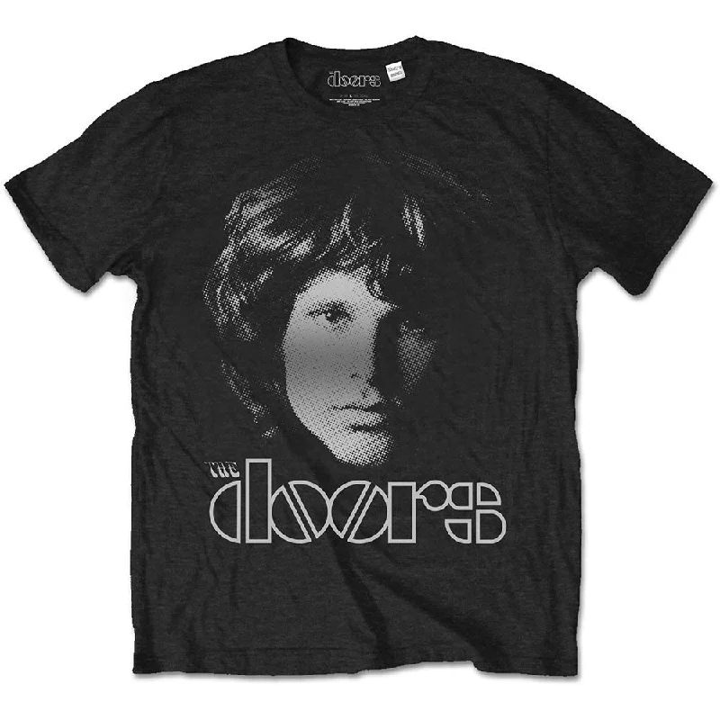 The Doors | Official Band T-Shirt | Jim Halftone Fleece Nylon Spandex