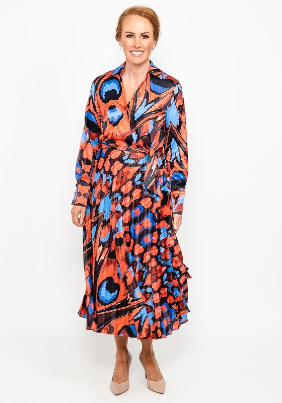 This Girl’s Curiosity Print Pleat Maxi Dress, Orange Multi Comfortable Fit-and-Flare Maxi Dress This Girl’s Curiosity Print Pleat Maxi Dress, Orange Multi Comfortable Fit-and-Flare Maxi Dress