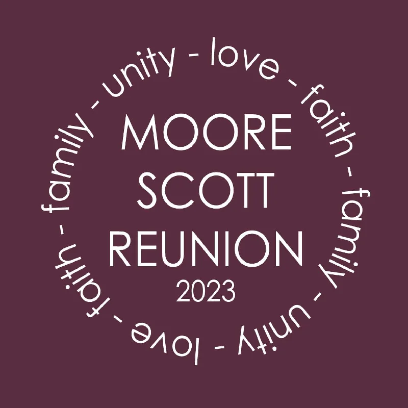 Unity & Love Family Reunion T-Shirt Design R1-55 Graphic T-Shirt Round Neck Polyester