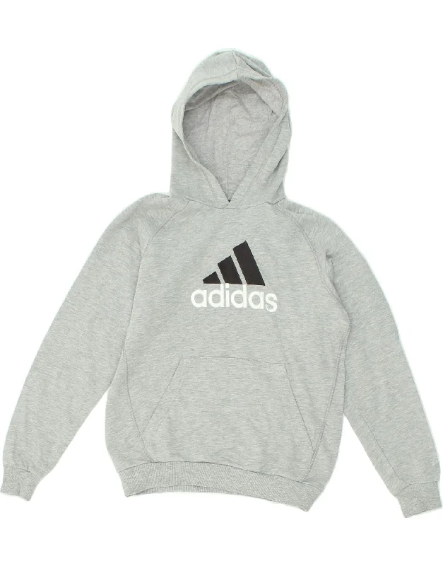 ADIDAS Boys Graphic Hoodie Jumper 11-12 Years Grey Cotton Hoodie Jacket Zipper Layering ADIDAS Boys Graphic Hoodie Jumper 11-12 Years Grey Cotton Hoodie Jacket Zipper Layering