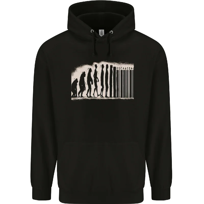 Barcode Evolution Anti-Capitalist Anarchy Mens 80% Cotton Hoodie Hoodie Dress Longline Feminine Barcode Evolution Anti-Capitalist Anarchy Mens 80% Cotton Hoodie Hoodie Dress Longline Feminine