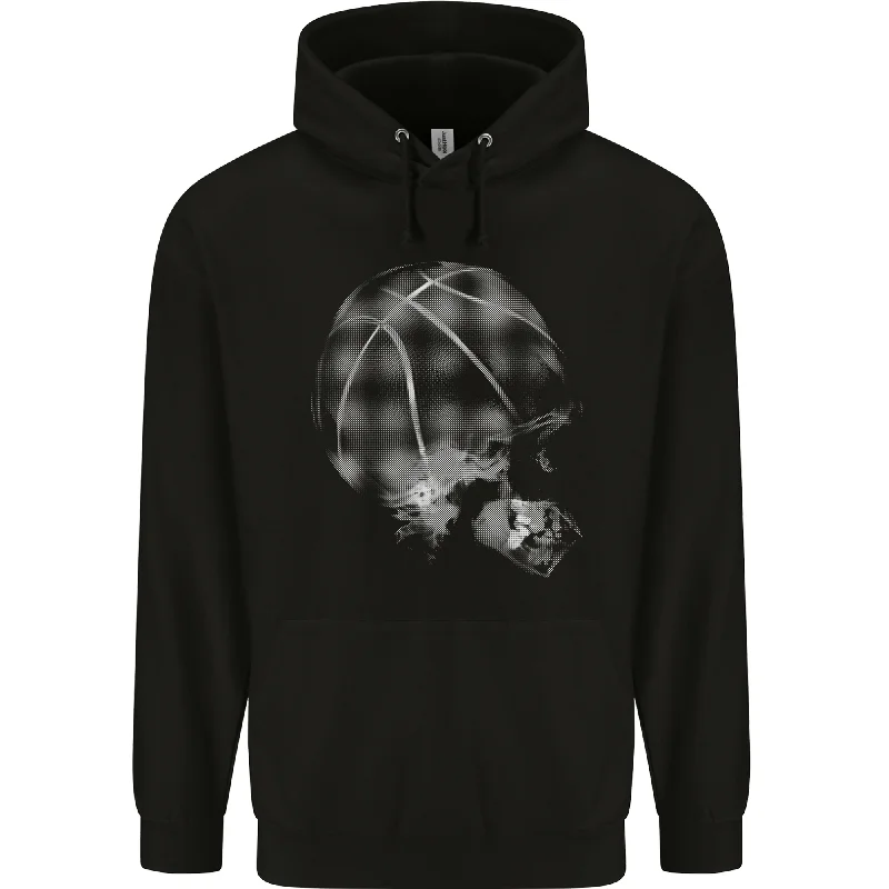 Basketball Skull Mens 80% Cotton Hoodie Hoodie with Hem Patch Decorative Personalized Basketball Skull Mens 80% Cotton Hoodie Hoodie with Hem Patch Decorative Personalized