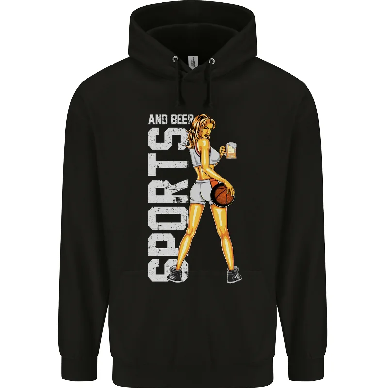 Basketball Sports & Beer Funny Mens 80% Cotton Hoodie Hoodie with Patch Decorative Personalized Basketball Sports & Beer Funny Mens 80% Cotton Hoodie Hoodie with Patch Decorative Personalized