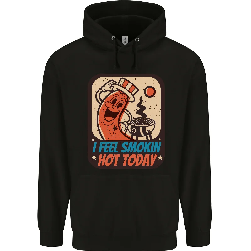 BBQ Smokin Hot Today Funny Grill Mens 80% Cotton Hoodie Hoodie with Drawstring Waist Adjustable Fitted BBQ Smokin Hot Today Funny Grill Mens 80% Cotton Hoodie Hoodie with Drawstring Waist Adjustable Fitted