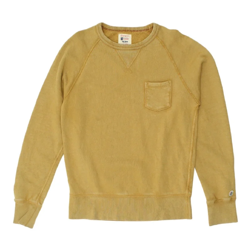 Champion Processed Sportswear + Todd Snyder Mens Beige Sweatshirt | Vintage Hoodie Crop Top Short Trendy Champion Processed Sportswear + Todd Snyder Mens Beige Sweatshirt | Vintage Hoodie Crop Top Short Trendy