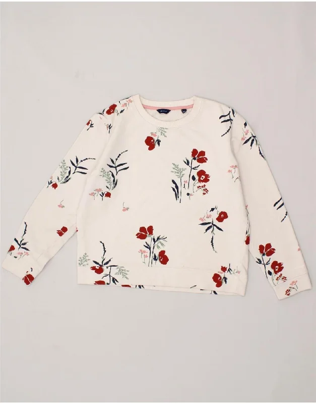 GANT Womens Graphic Crop Sweatshirt Jumper UK 14 Medium White Floral Hoodie with Button Classic Timeless GANT Womens Graphic Crop Sweatshirt Jumper UK 14 Medium White Floral Hoodie with Button Classic Timeless