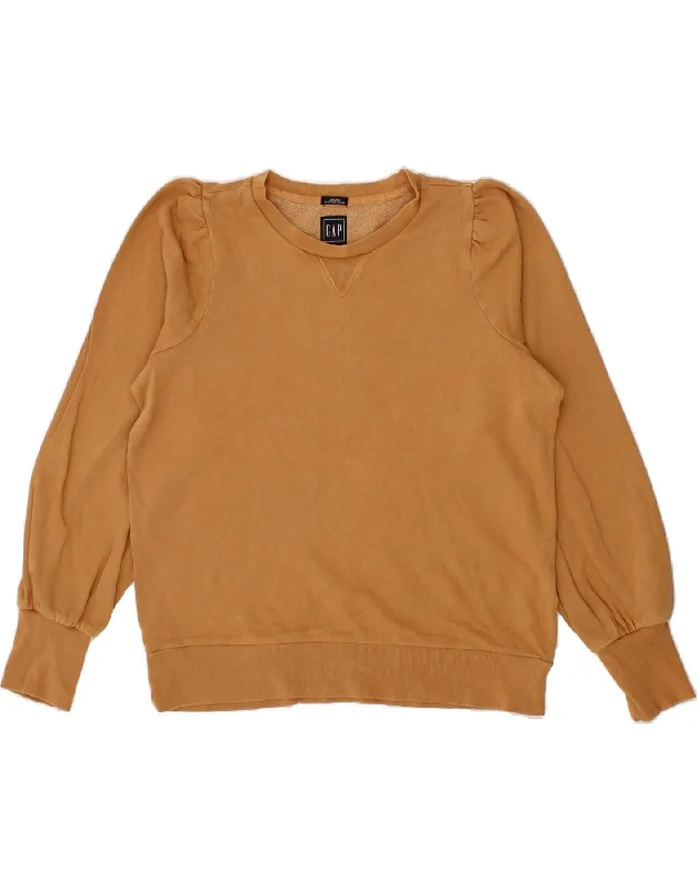 GAP Womens Loose Fit Sweatshirt Jumper UK 14 Medium Brown Cotton Hoodie with Raglan Sleeves Sporty Comfortable GAP Womens Loose Fit Sweatshirt Jumper UK 14 Medium Brown Cotton Hoodie with Raglan Sleeves Sporty Comfortable