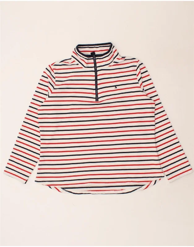 JOULES Womens Zip Neck Sweatshirt Jumper UK 18 XL Multicoloured Striped Hoodie with Hem Elastic Stretchable Comfortable JOULES Womens Zip Neck Sweatshirt Jumper UK 18 XL Multicoloured Striped Hoodie with Hem Elastic Stretchable Comfortable