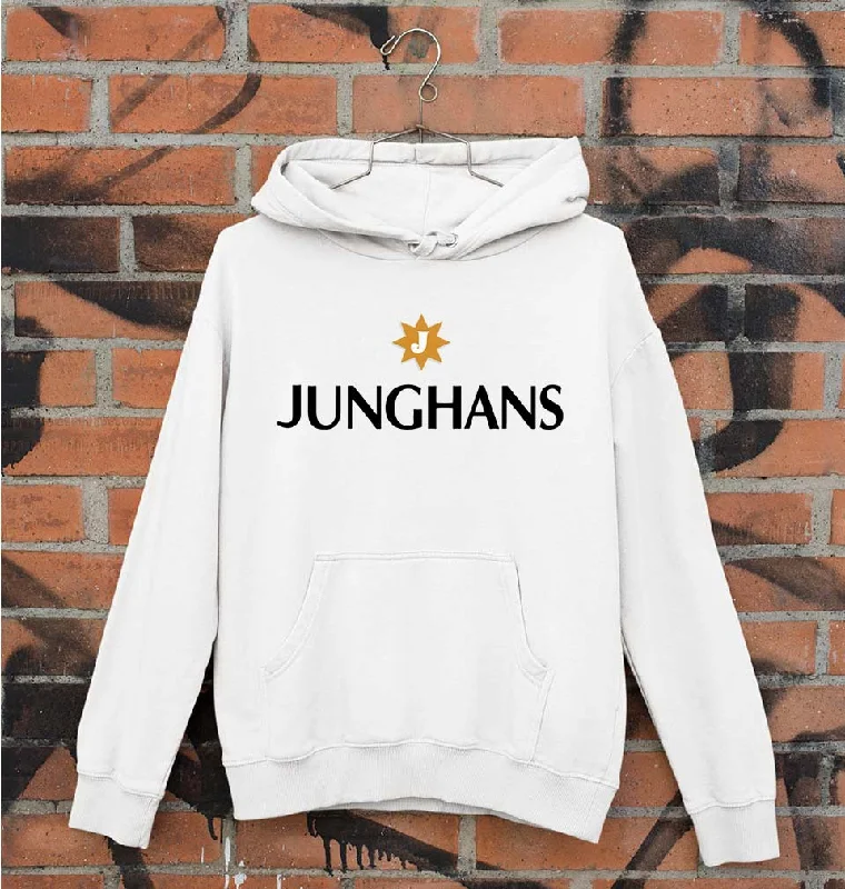 Junghans Unisex Hoodie for Men/Women Hoodie with Hem Embroidery Detailed Premium