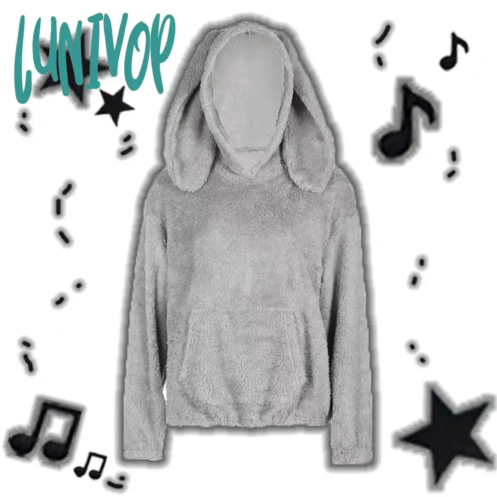 Lunivop Kawaii Rabbit Ears Hoodies for Women Winter Fleece Warm Loose Hooded Harajuku Y2K Casual Pullover Coat Cute Sweet Girls Jacket Hoodie with Print Artistic Unique Lunivop Kawaii Rabbit Ears Hoodies for Women Winter Fleece Warm Loose Hooded Harajuku Y2K Casual Pullover Coat Cute Sweet Girls Jacket Hoodie with Print Artistic Unique