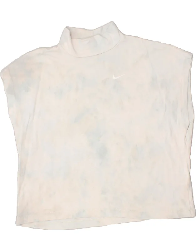 NIKE Womens Oversized Sleeveless Sweatshirt Jumper UK 10 Small White Hoodie with Hidden Zipper Minimalist Clean NIKE Womens Oversized Sleeveless Sweatshirt Jumper UK 10 Small White Hoodie with Hidden Zipper Minimalist Clean