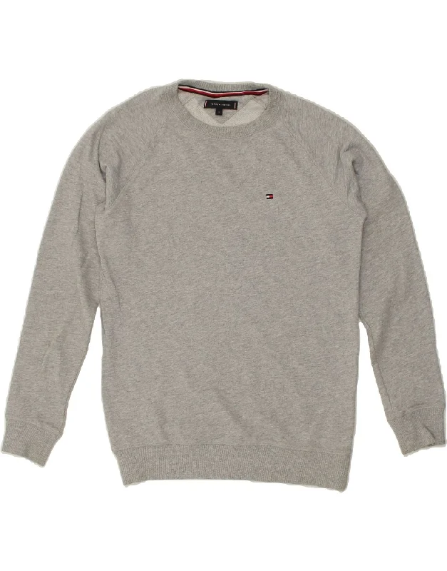 TOMMY HILFIGER Mens Sweatshirt Jumper Small Grey Cotton Hoodie with Drawcord Adjustable Secure TOMMY HILFIGER Mens Sweatshirt Jumper Small Grey Cotton Hoodie with Drawcord Adjustable Secure