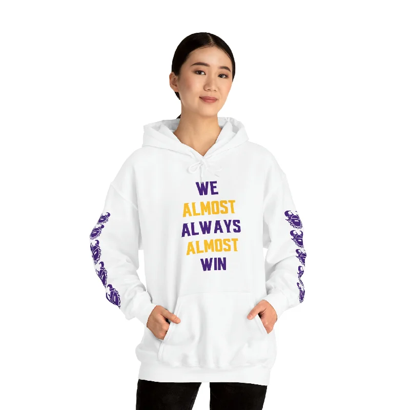 Unisex Heavy Blend™ Hooded Sweatshirt - ALMOST + Game Day Helmet (Sleeves) Hoodie with Metallic Shiny Futuristic Unisex Heavy Blend™ Hooded Sweatshirt - ALMOST + Game Day Helmet (Sleeves) Hoodie with Metallic Shiny Futuristic