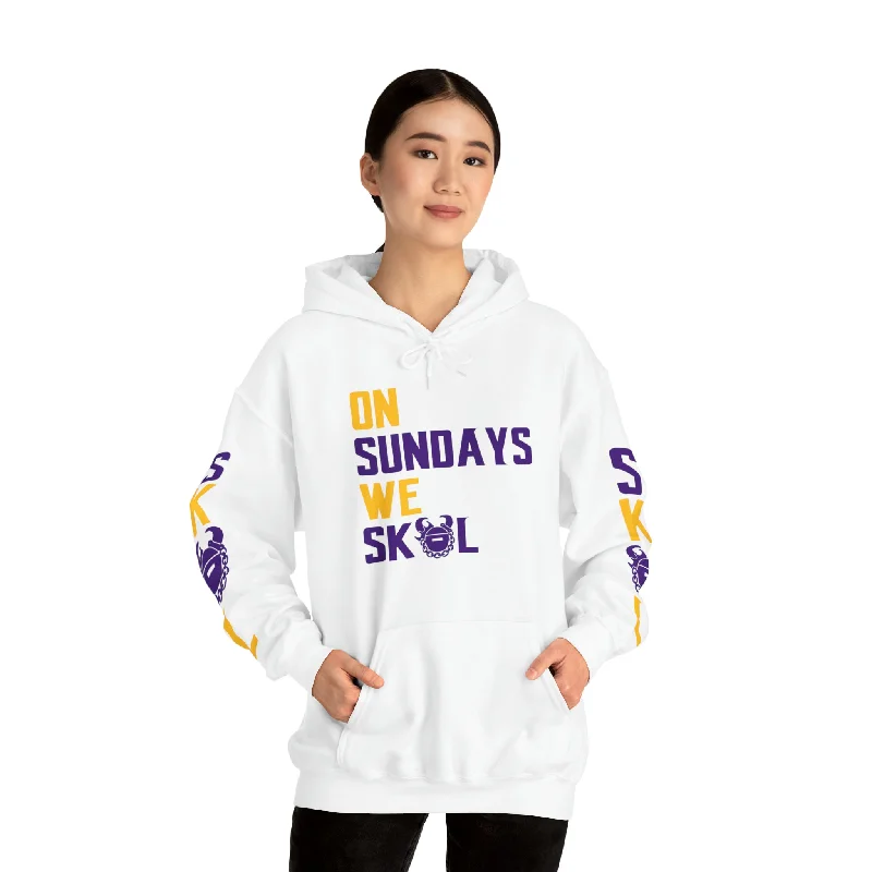 Unisex Heavy Blend™ Hooded Sweatshirt - On Sundays + The Original (Sleeves) Hoodie with Logo Branding Identity Unisex Heavy Blend™ Hooded Sweatshirt - On Sundays + The Original (Sleeves) Hoodie with Logo Branding Identity