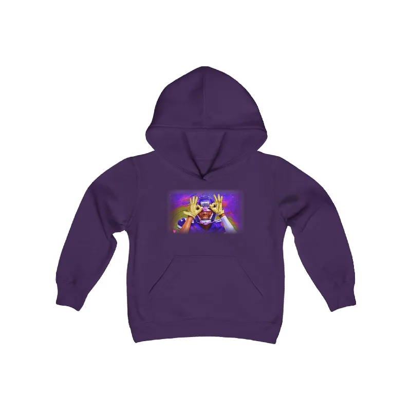 Youth Heavy Blend Hoodie - Griddy (Color Blast) Hoodie with High-Low Hem Asymmetrical Trendy Youth Heavy Blend Hoodie - Griddy (Color Blast) Hoodie with High-Low Hem Asymmetrical Trendy