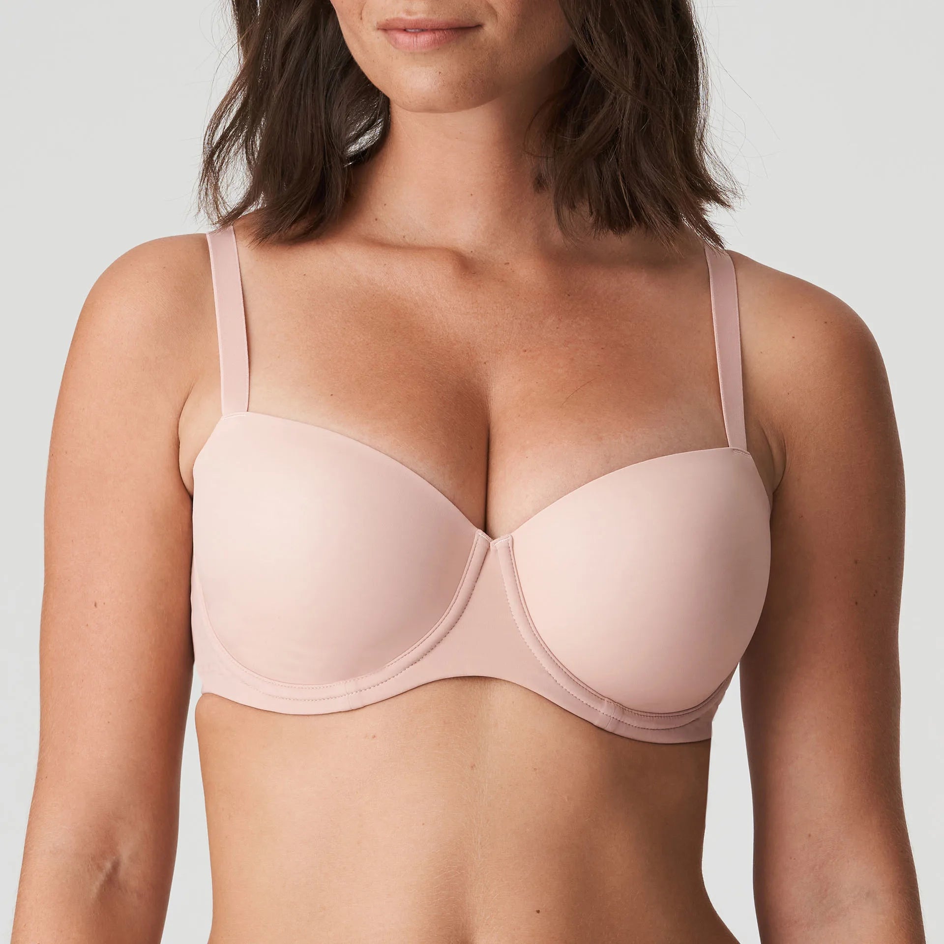 Figuras Padded Balcony Bra In Powder Rose - PrimaDonna Cozy Sleep Bra