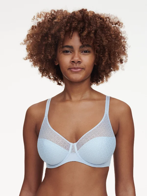 Norah Chic Flex Fit Unlined Bra In Slate Blue - Chantelle High-Cut Bra Design