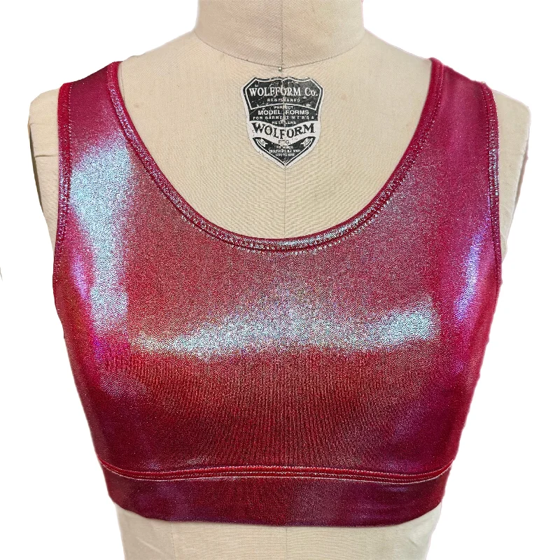 Red/Aqua Illusion Scoop Neck Bra Strapless Support Bra