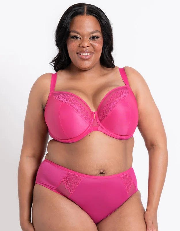 Adella Hera Full Plunge Bra Hot Pink Light Seamless Bra