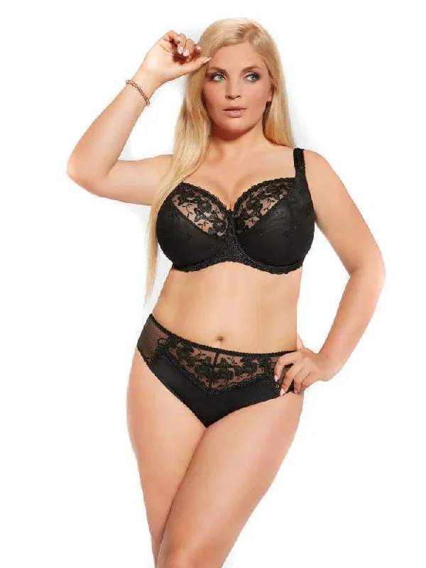 Black Brilliant Soft Cup Bra in Bands 30 through 42 Soft Cup Bra