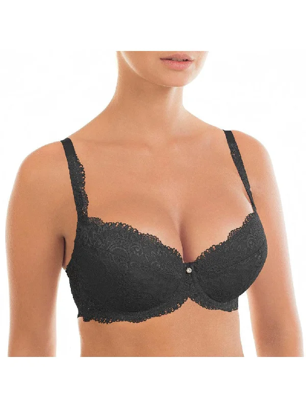 Black Victoria Lace Push Up Bra Ultra-Light Bra