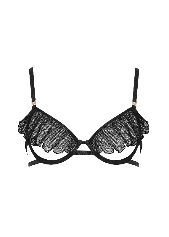 Matisse Semi-Open Wired Bra (Black) Comfortable Lace Bra