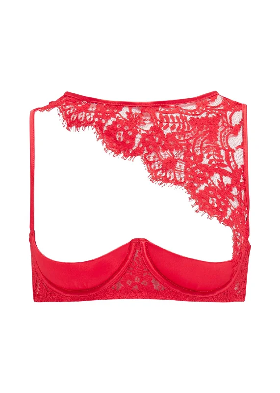 Marella Quarter Cup Bra (Red) Seamless Push-Up Bra