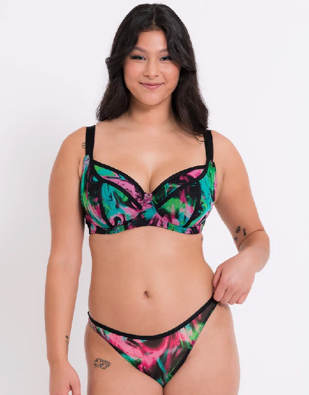 Curvy Kate Reality Check Balcony Bra Print Mix Casual Bralette Set