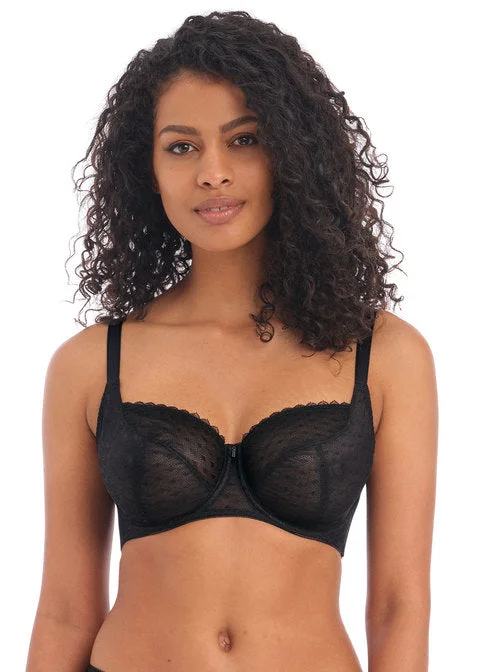 Freya Signature UW Balcony Bra, Black | Freya Balcony Bra | Black Balcony Bra Classic Wire-Free Bra