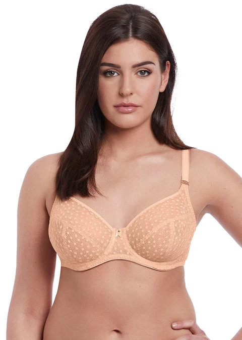 Freya Starlight Underwire Hero Balcony Side Support Bra, Caramel Full Support Bra