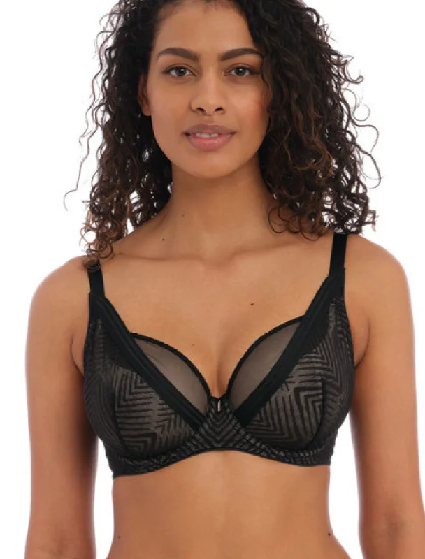 Freya Tailored Bra Underwire High Apex Plunge Bra, Black Versatile Bralette Set