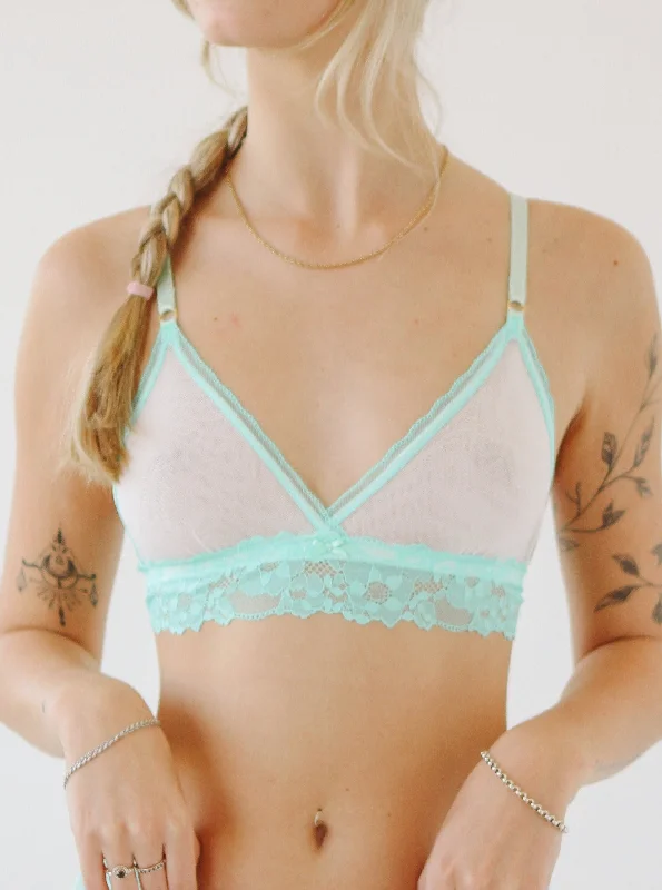 Lia Bra | Mild Mint Feminine Lace Bra