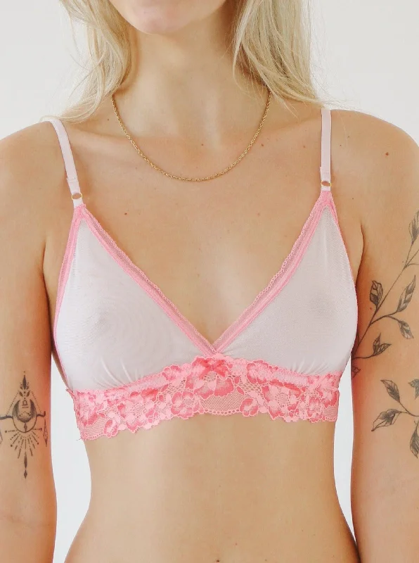 Lia Bra | Pretty in Pink Chic Satin Bra