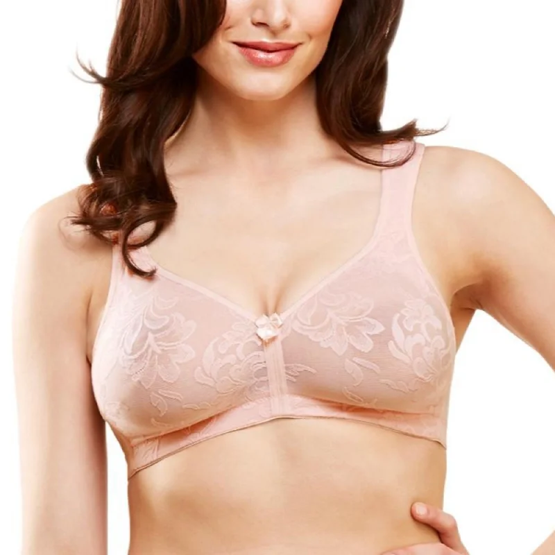 Versailles Full Coverage Seamless Wire-Free Bra 13214 - Blush Wireless Lace Bra