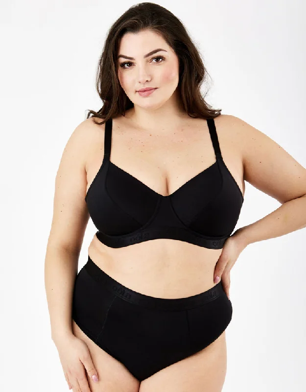 Oola Everyday Full Cup Bra Black Sexy Mesh Bralette