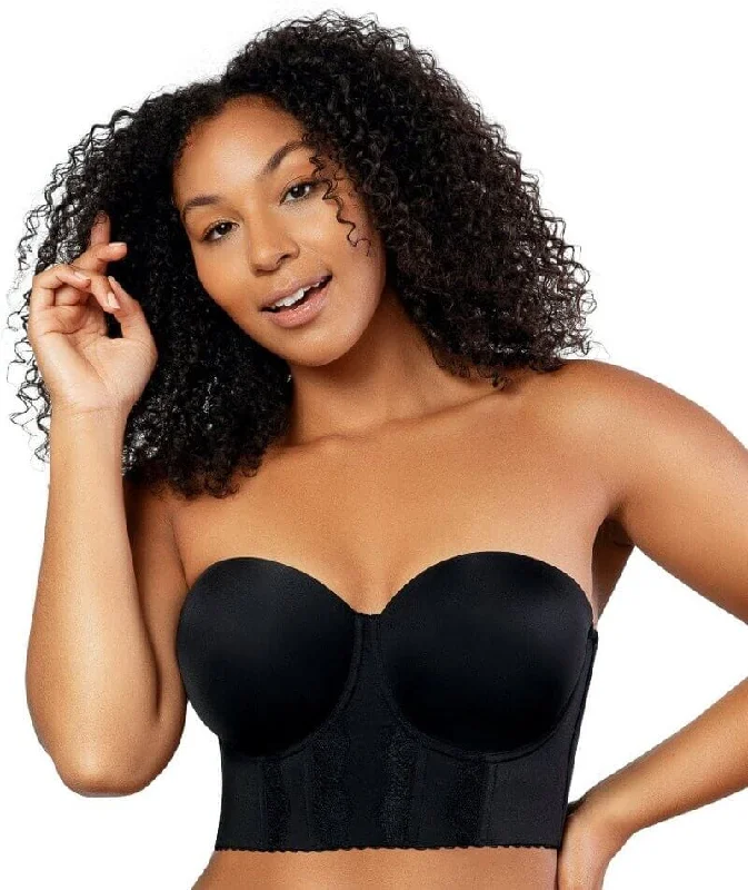 Parfait Elissa Seamless Underwire Padded Longline Strapless Bra - Black Seamless Fit Bra