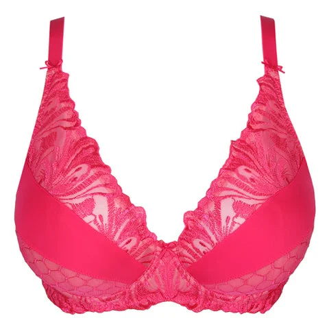 Prima Donna Disah Plunge Bra Electric Pink Sleek Sports Bra