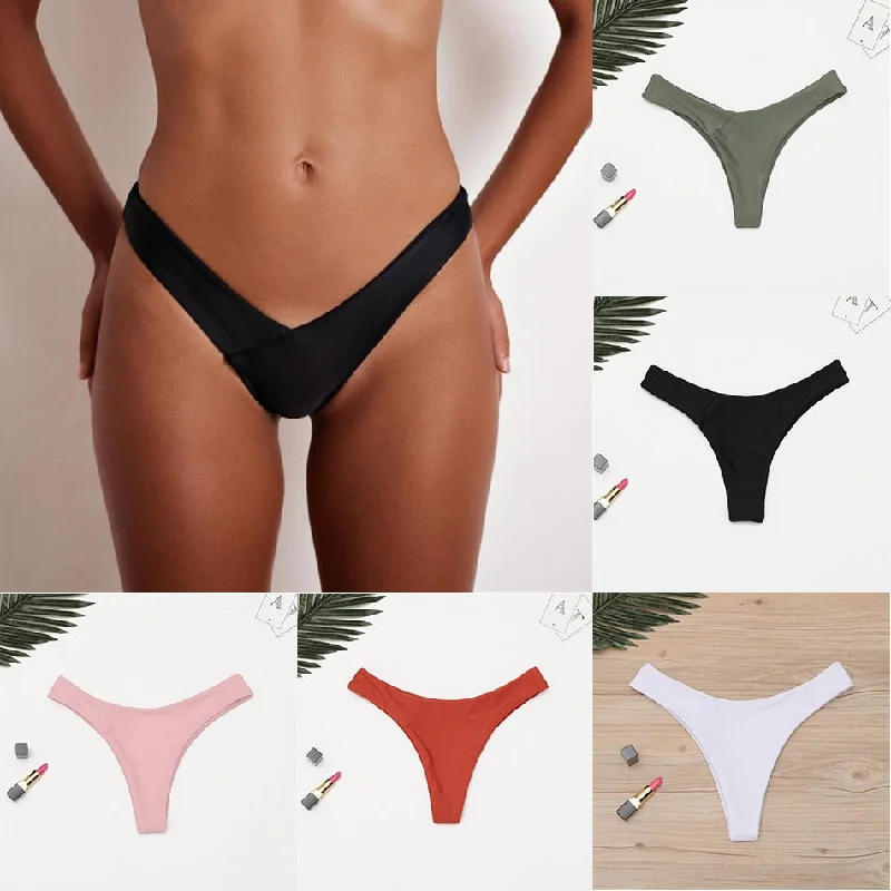 2020 Sexy Bikini Bottoms Brazilian Swimwear Women Briefs Thong Low Waist Swimsuit Bottom Solid Cheeky Bikini Bottom Swim Trunks Bold Color Swimsuit 2020 Sexy Bikini Bottoms Brazilian Swimwear Women Briefs Thong Low Waist Swimsuit Bottom Solid Cheeky Bikini Bottom Swim Trunks Bold Color Swimsuit