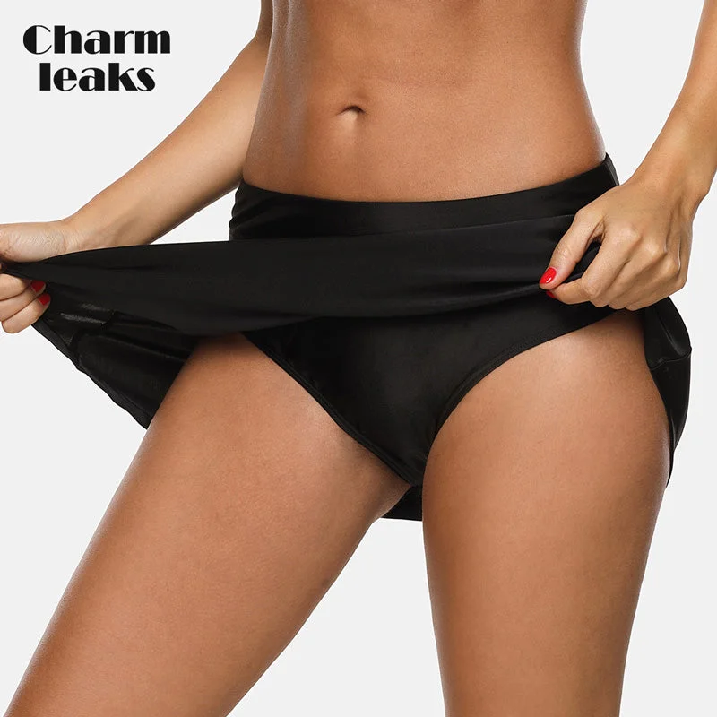 Charmleaks Women Bikini Bottom Swim Skirt Build-in Brief Swim Trunks Solid Swimwear Briefs Swimming Bottom Tankini Bottoms Elegant Ruffled Bikini Charmleaks Women Bikini Bottom Swim Skirt Build-in Brief Swim Trunks Solid Swimwear Briefs Swimming Bottom Tankini Bottoms Elegant Ruffled Bikini