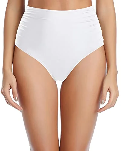 Lace Up Strappy Side Swim Bottoms High Waisted Bikini Bottoms-White Sleek Mesh Bikini Lace Up Strappy Side Swim Bottoms High Waisted Bikini Bottoms-White Sleek Mesh Bikini
