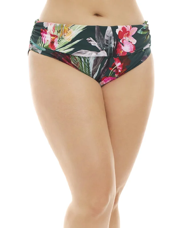 La Blanca Beyond the Jungle Plus Size Shirred Hipster Tankini Bottom Classic Monokini Design La Blanca Beyond the Jungle Plus Size Shirred Hipster Tankini Bottom Classic Monokini Design