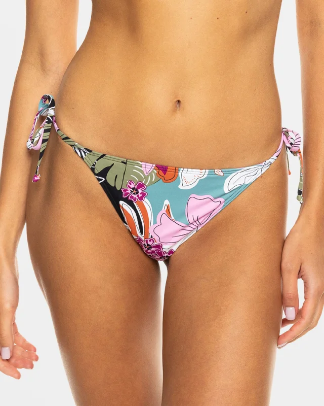 Beach Classics Tie Side Cheeky Bikini Bottom - Anthracite Moody Tropical Swim Summer Ready Swimsuit Beach Classics Tie Side Cheeky Bikini Bottom - Anthracite Moody Tropical Swim Summer Ready Swimsuit