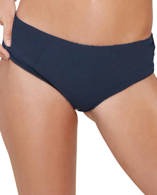 Stone Fox Swim Storm Milo Mid Rise Moderate Bikini Bottom Flirty Ruffle Swimsuit