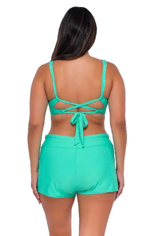 Sunsets Escape Mint Laguna Swim Short Full Coverage Swimsuit
