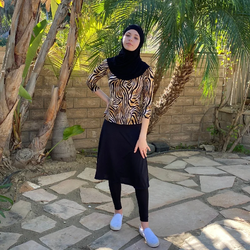 Super Lightweight Extra Long Skirted Leggings Swimwear Modest Swim Skirt with Pockets Muslim Swimwear Burkini, Jewish Swimwear Tznius Retro Swimwear Style Super Lightweight Extra Long Skirted Leggings Swimwear Modest Swim Skirt with Pockets Muslim Swimwear Burkini, Jewish Swimwear Tznius Retro Swimwear Style