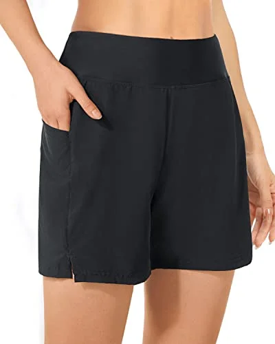 UPF 50+ High Waisted Women's Swim Board Shorts Swimsuit Bottom Trunks Comfortable Swim Dress UPF 50+ High Waisted Women's Swim Board Shorts Swimsuit Bottom Trunks Comfortable Swim Dress