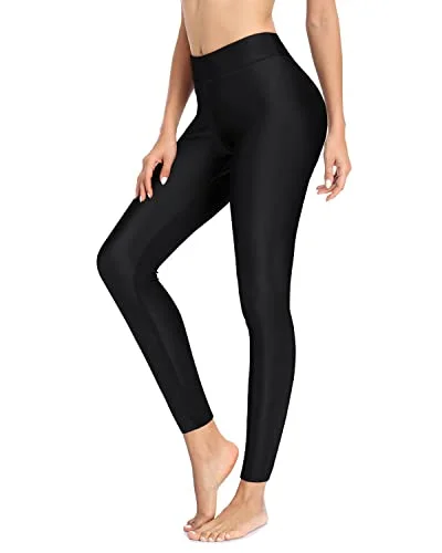 Women Swimming Leggings High Waisted Upf 50+ Rash Guard Swimsuit Pants-Black High-Waist Bikini Set Women Swimming Leggings High Waisted Upf 50+ Rash Guard Swimsuit Pants-Black High-Waist Bikini Set