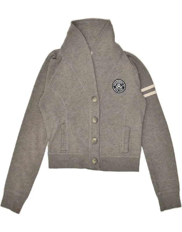 ABERCROMBIE & FITCH Womens Tracksuit Top Jacket UK 10 Small Grey Cotton Herringbone Jacket Houndstooth Jacket Plaid Jacket ABERCROMBIE & FITCH Womens Tracksuit Top Jacket UK 10 Small Grey Cotton Herringbone Jacket Houndstooth Jacket Plaid Jacket