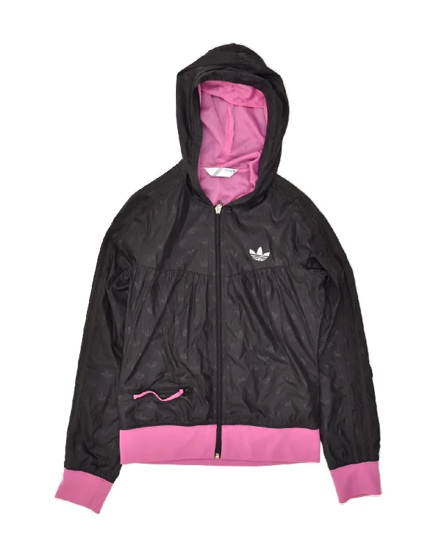 ADIDAS Womens Hooded Tracksuit Top Jacket UK 8 Small Black Polyester Corduroy Jacket Velvet Jacket Brocade Jacket ADIDAS Womens Hooded Tracksuit Top Jacket UK 8 Small Black Polyester Corduroy Jacket Velvet Jacket Brocade Jacket