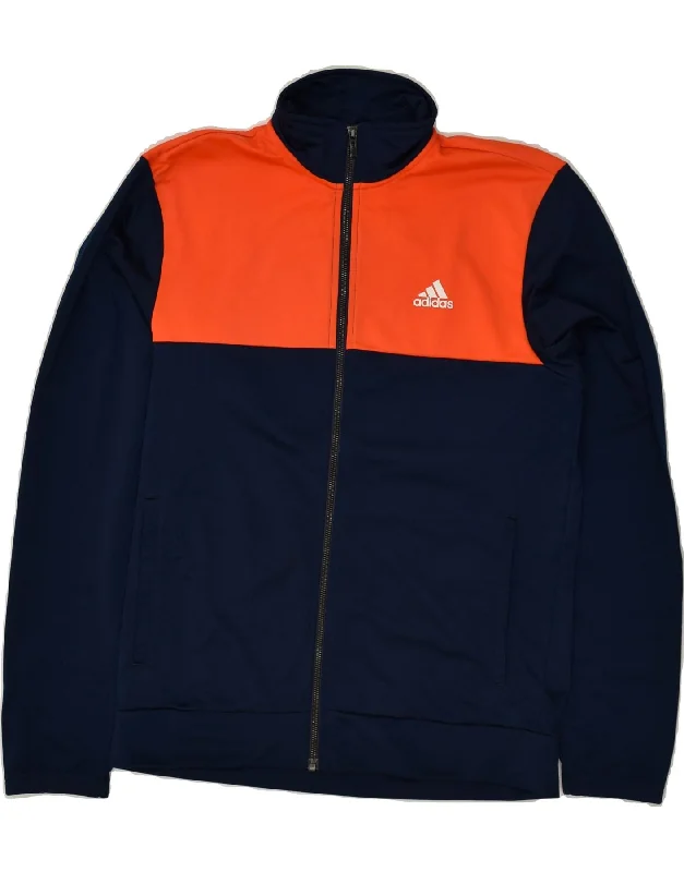 ADIDAS Womens Tracksuit Top Jacket UK 16 Large Navy Blue Colourblock One-Shoulder Jacket Off-the-Shoulder Jacket Asymmetrical Jacket ADIDAS Womens Tracksuit Top Jacket UK 16 Large Navy Blue Colourblock One-Shoulder Jacket Off-the-Shoulder Jacket Asymmetrical Jacket